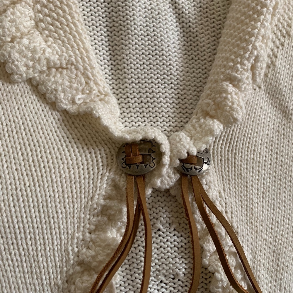 Ralph Lauren Hand Knit Sweater Girls 6 Cream White